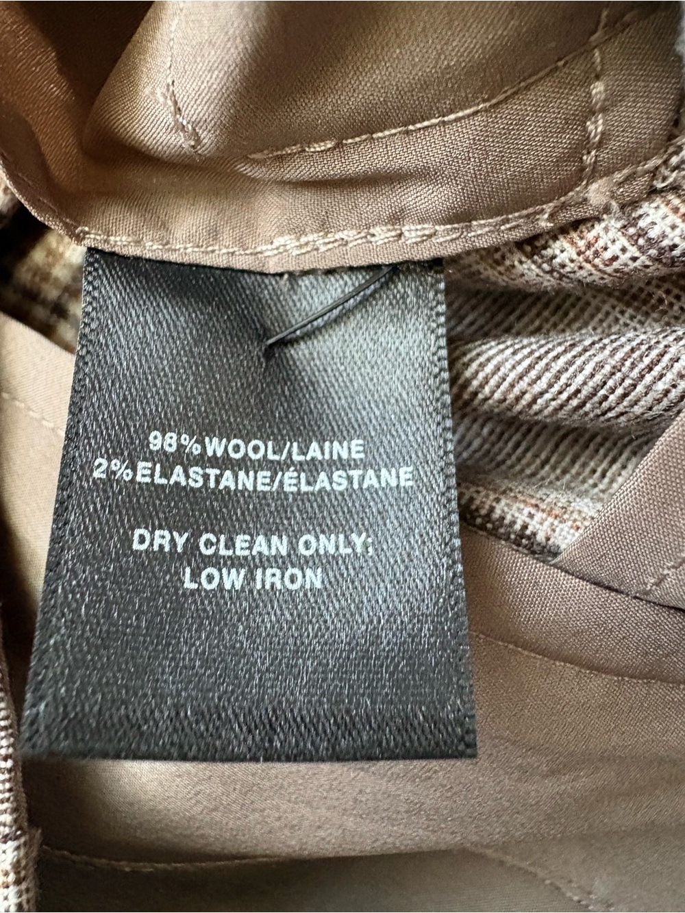 Lafayette 148 New York Glen Plaid Wool Blend Wide-Leg Trousers Size 8 TRR - Picture 8 of 14